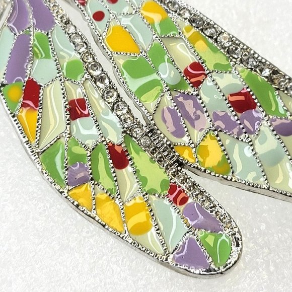 Statement Colorful Dragonfly Brooch Pin - Picture 3 of 16